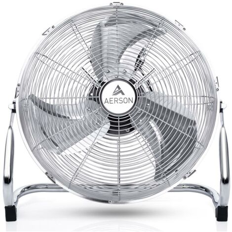 AERSON Bodenventilator 50cm Chrom Windmaschine 120W Tischventilator Ventilator Standventilator