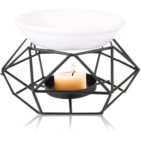 Ätherischer Öldiffusor aus Keramik mit Schmiedeeisen-Design, für den Einsatz im Wohnzimmer und Büro.