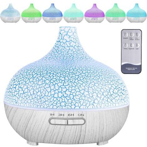 Ätherisches Öl-Diffusor, 550 ml Ultraschall-Luftbefeuchter, elektrischer Aromatherapie-Diffusor, 7-farbige LED-Beleuchtung