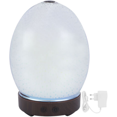 Ätherisches Öl-Diffusor aus Glas (100 ml) mit 7-farbigem LED-Nachtlicht – Betrieb mit 100–240 V, EU-Stecker