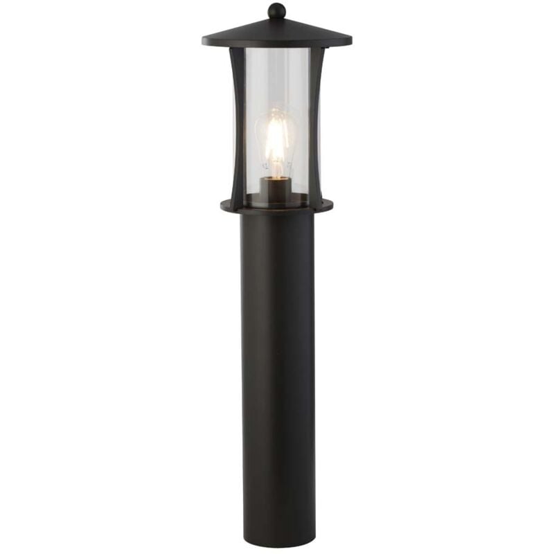 Searchlight - Suchscheinwerferpagode 1 Light Outdoor Post (730mm Höhe) - Schwarz mit klarem Glas