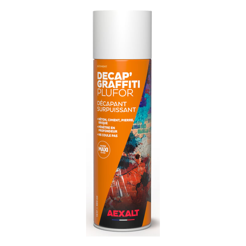 Aexalt - Décap'graffiti Plufor surpuissant aérosol de 650ml 1417 - Orange