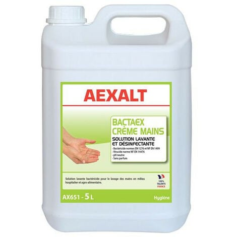 Aexalt -  Bidon de 5 L Solution lavante et désinfectante BACTAEX CRÈME MAINS