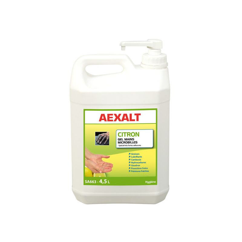 

Gel de mano especial microesferas muy sucias 4,5 L - LIMÓN - Aexalt
