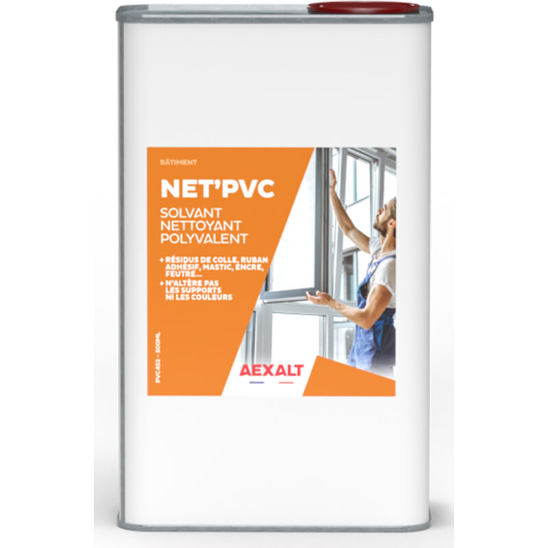 Solvant nettoyant polyvalent Net'PVC flacon de 500ml Aexalt PVC452 - n.c.
