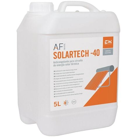 CH QUIMICA AF GLYCOL SOLARTECH -40 anticongelante refrigerante concentrado para energía solar térmica 5L