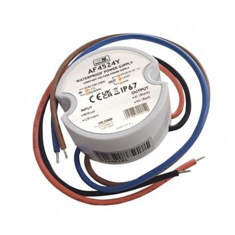AF4524Y : Alimentation LED ronde MW Power 45 W 24 V/1,87 A, IP67