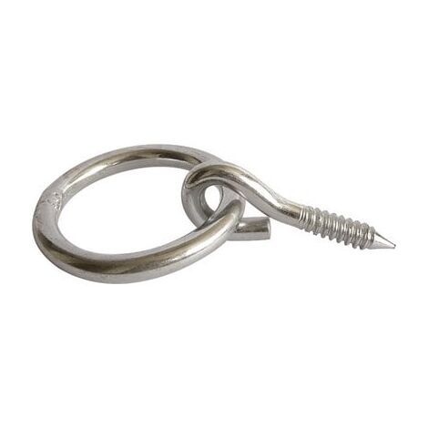 Afbat – Anneau à visser 10mm – Métal zingué – Longueur 85mm – Traitement anticorrosion pour extérieur – Fixation robuste sur acier