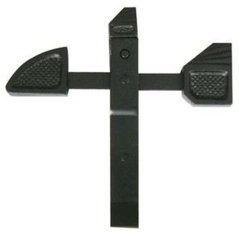 Afbat – Arrêt de portail à sceller en acier prépeint – Hauteur 230 mm – Profondeur 20 mm – Pour portails battants