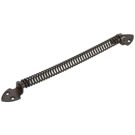Afbat – Ferme-porte à ressort spirale noir – Force de fermeture réglable – Universel gauche/droite – Longueur 22 cm pour portes standard