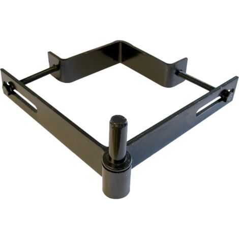 Afbat – Gond à collier réglable noir pour poteau 100-165mm – Fixation sans perçage – Pour piliers en béton, bois ou fer – Longueur 190mm
