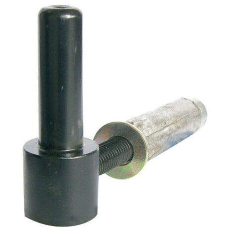 Afbat – Gond à visser en acier 14mm – Longueur 60mm pour volets battants – Cheville métal incluse – Installation facile et durable
