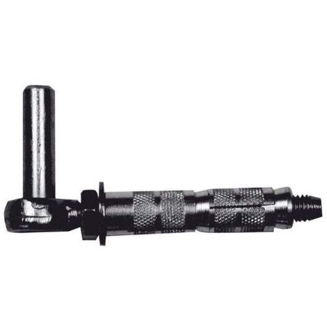 Afbat – Gond de porte acier zingué H.60mm – Diamètre 14mm – Pose à visser – Déport réglable pour portails battants