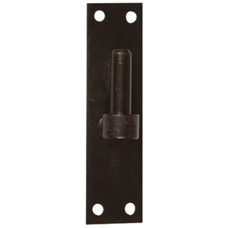 Afbat – Gond de porte sur platine acier prépeint – H.120mm – Diam.14mm – Pose à visser pour volets en bois – Support robuste et durable