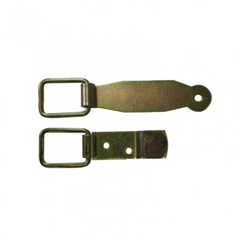 Afbat – Loquet et support acier zingué H.65 x L.130 x P.10 mm – Résistant à la corrosion – Pour portes et fenêtres – Accessoire durable