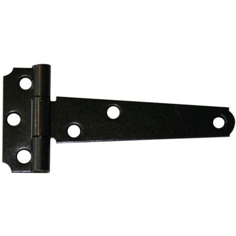 Afbat – Penture anglaise légère 95.5mm – Acier noir zingué – À visser pour porte – Bouts ronds – Installation rapide et facile