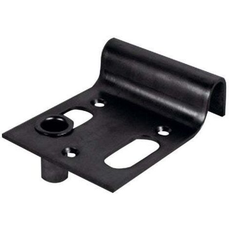 Afbat – Sabot acier prépeint pour portail – Dimensions H.33 x L.140 x P.100 mm – Installation sécurisée et ajustable – Pour bois dur et teck