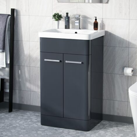 Afern 500mm Vanity Unit Cabinet and Wash Basin Anthracite