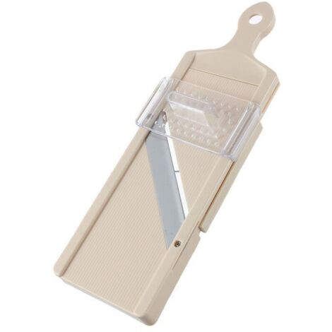 Affettatrice a mandolina giapponese BN-1 con tre lame intercambiabili in acciaio inox: avorio, tagliaverdure, pelapatate, acciaio inox, bianco sporco