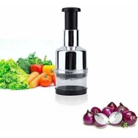 Affettatrice per verdure Tigrezy, mini tritacipolle, tritatutto manuale, piccolo tritacipolle per mescolare, tritare e spremere l'aglio