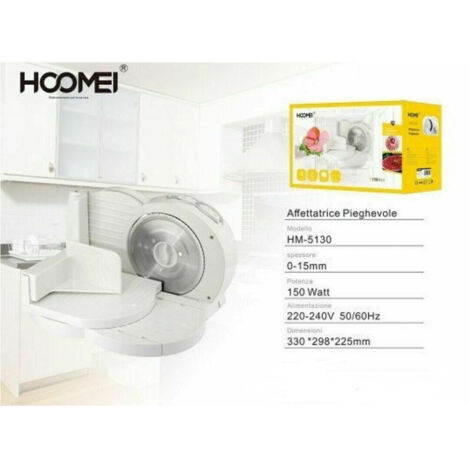 Affettatrice Pieghevole Professionale 150w Lama 150 Mm Inossidabile Hm-5130
