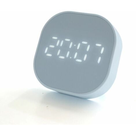 AYYQH Affichage de la température de l'horloge murale de douche avec minuterie à écran tactile pour cuisine et salle de bain à ventouse bleu