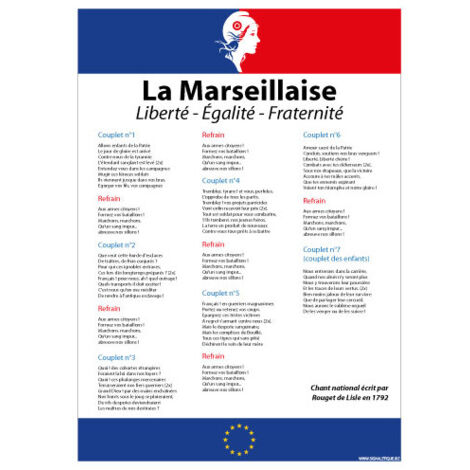AFFICHAGE ECOLE BLEU BLANC ROUGE LOI BLANQUER (DEV0014) - Papier Poster - 210 x 300 mm