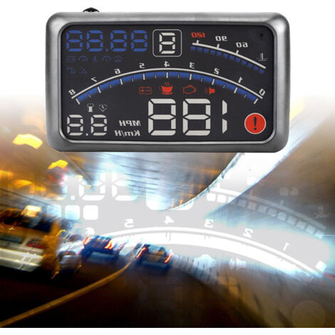 Affichage HUD Voiture Universel MPH/KM/h Avertissement Limite Vitesse Installation Facile