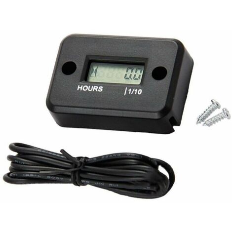 Affichage LCD Compteur horaire numérique Minuterie de jauge pour Quad Moto Motoneige motocross pit bike tondeuse à gazon tracteur