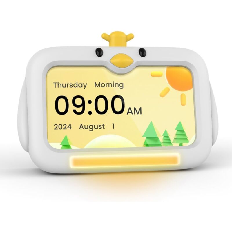 Ulisem - Affichage led Réveil intelligent pour enfants avec veilleuse, réveil d'entraînement au sommeil mignon et horloge numérique électronique.