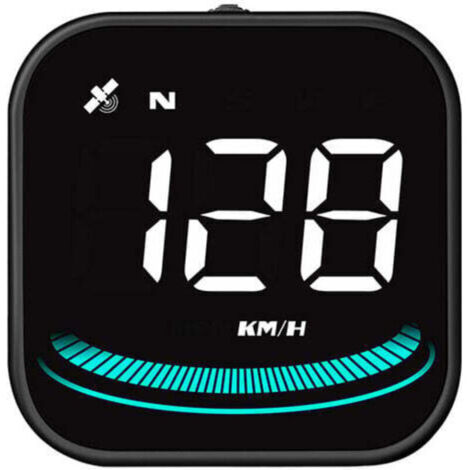 Affichage tête haute de 2,2 pouces pour véhicule - compteur de vitesse universel pour pare-brise (mph/km) - compteur de vitesse numérique - détecteur de vitesse GPS