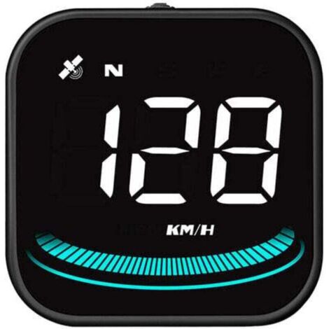 Affichage tête haute de 2,2 pouces pour véhicule - compteur de vitesse universel pour pare-brise (mph/km) - compteur de vitesse numérique - détecteur de vitesse GPS