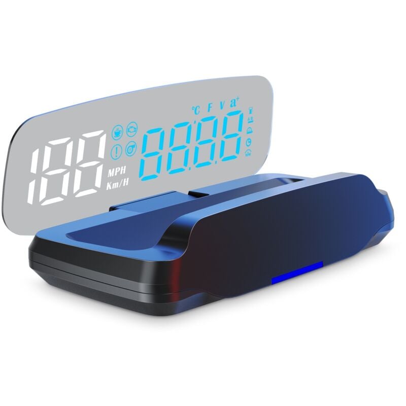 Curconsa - Affichage tête haute de voiture, compteur de vitesse, boussole C7B, accessoires hud pour voiture, température de l'eau, vitesse de