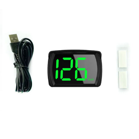 Affichage tête haute de voiture KM/H MPH GPS, compteur de vitesse numérique avec grand écran LED pour voiture camion SUV moto, KMH, ensemble 1