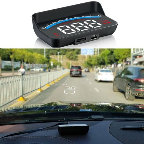 Affichage tête haute (HUD) pour voiture : affichage OBD2, compteur de vitesse de 3,5 pouces, indicateur de température d'eau, régime moteur