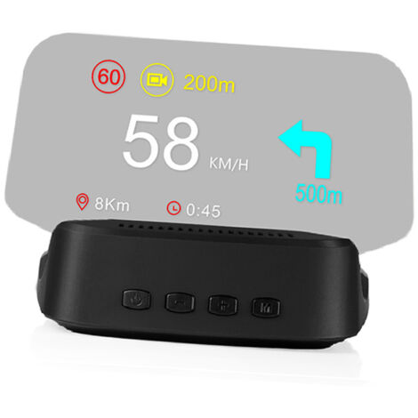 Affichage tête haute pour voiture, outil de diagnostic OBD+GPS avec compteur de vitesse haute définition, élimination des codes défauts OBD, ordinateur de conduite sécurisée, alarme de survitesse pour