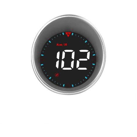 Affichage tête haute voiture : compteur de vitesse numérique, kilométrage, angle, alerte de survitesse et détection de fatigue.
