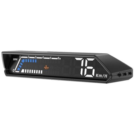 Affichage tête haute voiture numérique multifonction, compteur de vitesse véhicule, tension batterie, température d'huile, affichage digital OBD.