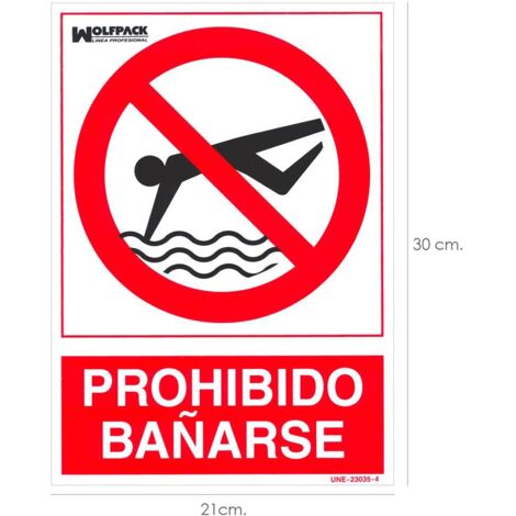 Affiche Baignade Interdite 30x21 cm.