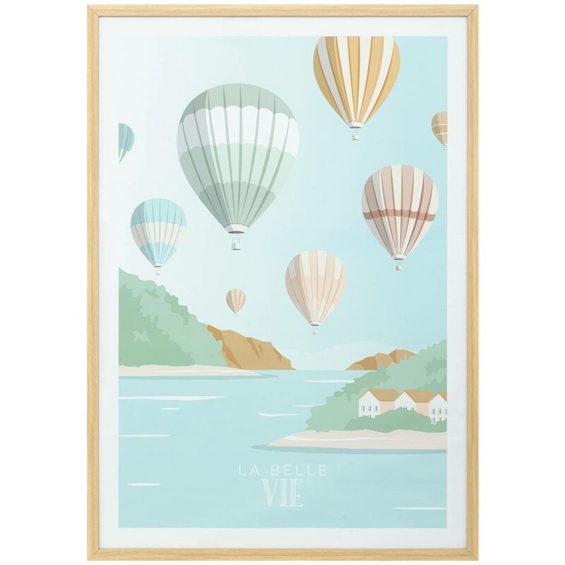 Affiche encadrée vie Claude 50x70cm multicolore Atmosphera créateur d'intérieur