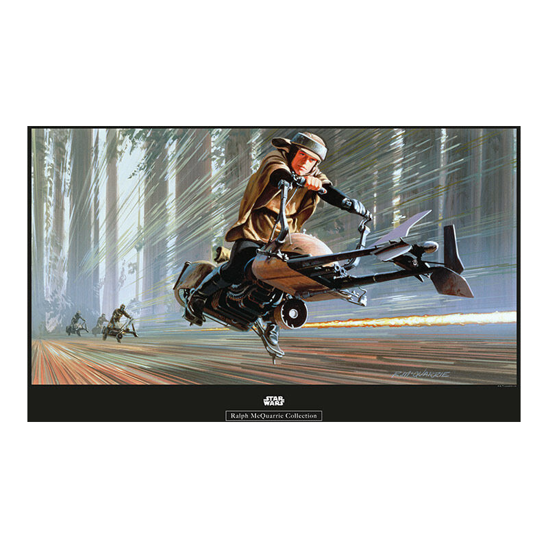 Affiche d'art Komar - Star Wars - Classic RMQ Endor Speeder - Taille: 70 x 50 cm - coloré