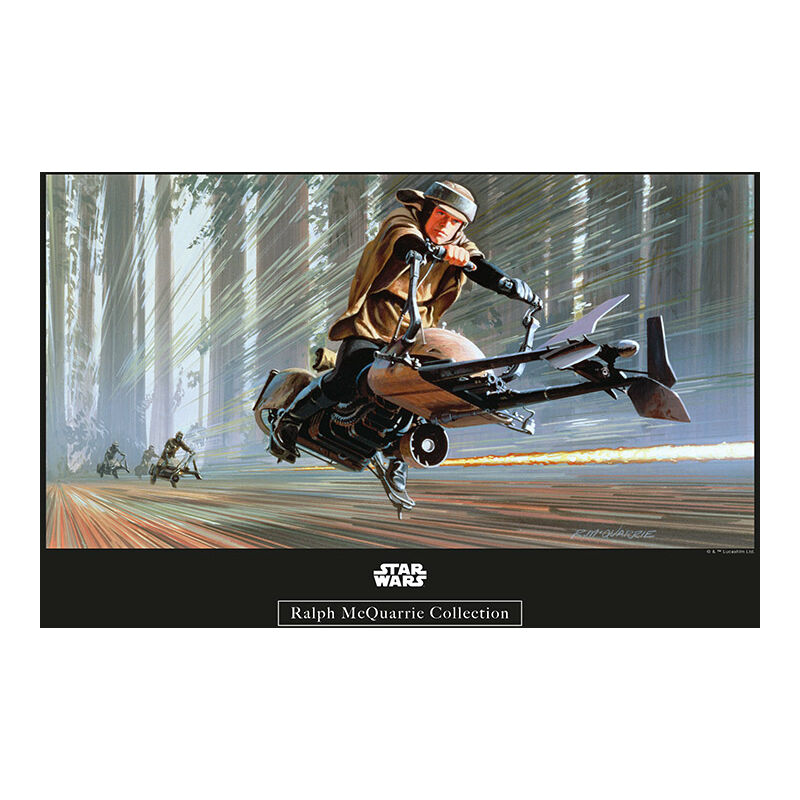 Affiche d'art Komar - Star Wars - Classic RMQ Endor Speeder - Taille: 40 x 30 cm - coloré