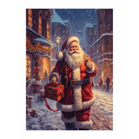 AFFICHE DE Noël PÈRE NOËL Vacances de Noël 21x15cm P2384A5