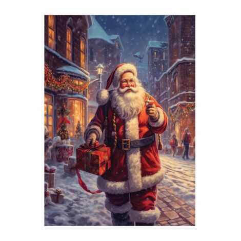 AFFICHE DE Noël PÈRE NOËL Vacances de Noël 21x15cm P2384A5