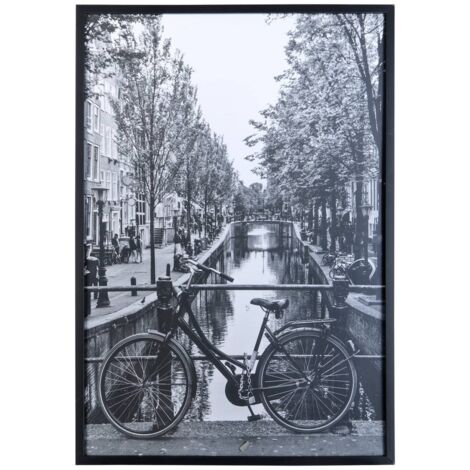 Affiche encadrée Ayu noir et blanc 70x100cm - Atmosphera créateur d'intérieur