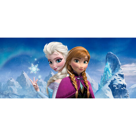 Poster Disney La Reine des Neiges 2 - Anna et Elsa se promènent en forêt 30  cm x 40 cm