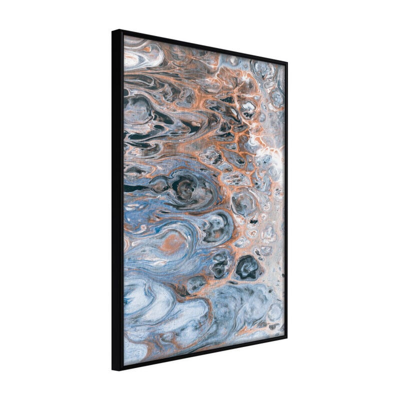 Affiche Murale Encadrée "Surface of the Unknown Planet III" 30 x 42 cm Noir