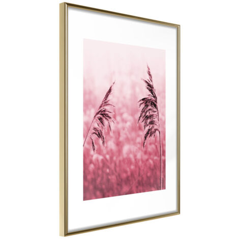 Affiche Murale Encadrée "Amaranth Meadow" 21 x 30 cm Or