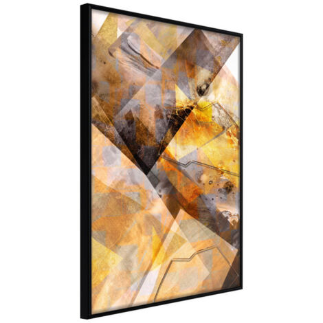 Affiche Murale Encadrée "Amber Power" 21 x 30 cm Noir