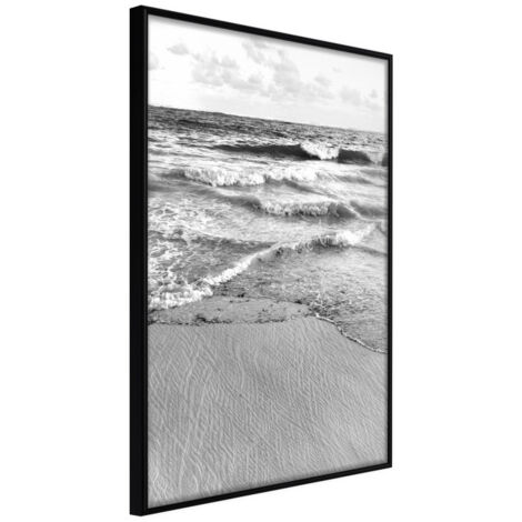 Affiche Murale Encadrée "At the Seaside" 21 x 30 cm Noir